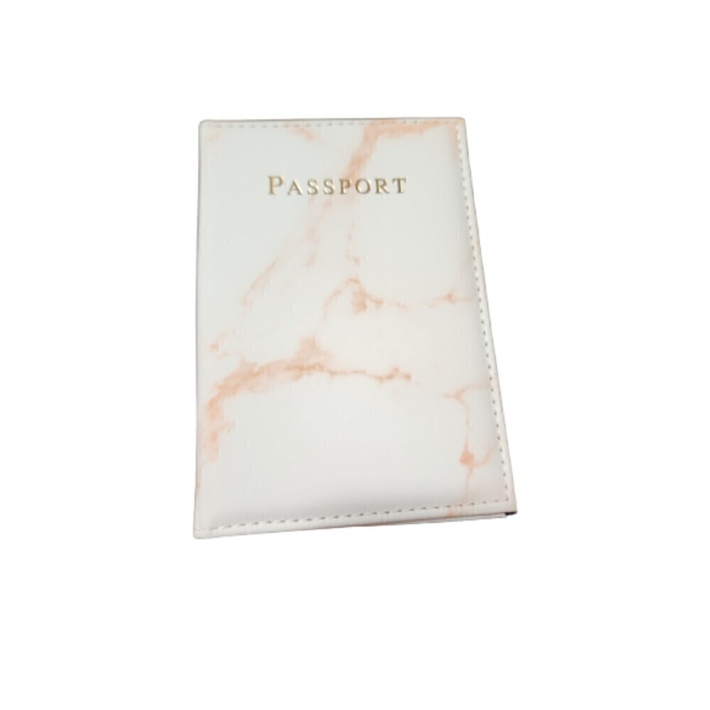 Marble Pattern Passport Cover PU Leather Unisex Women Travel Passport Holder Des